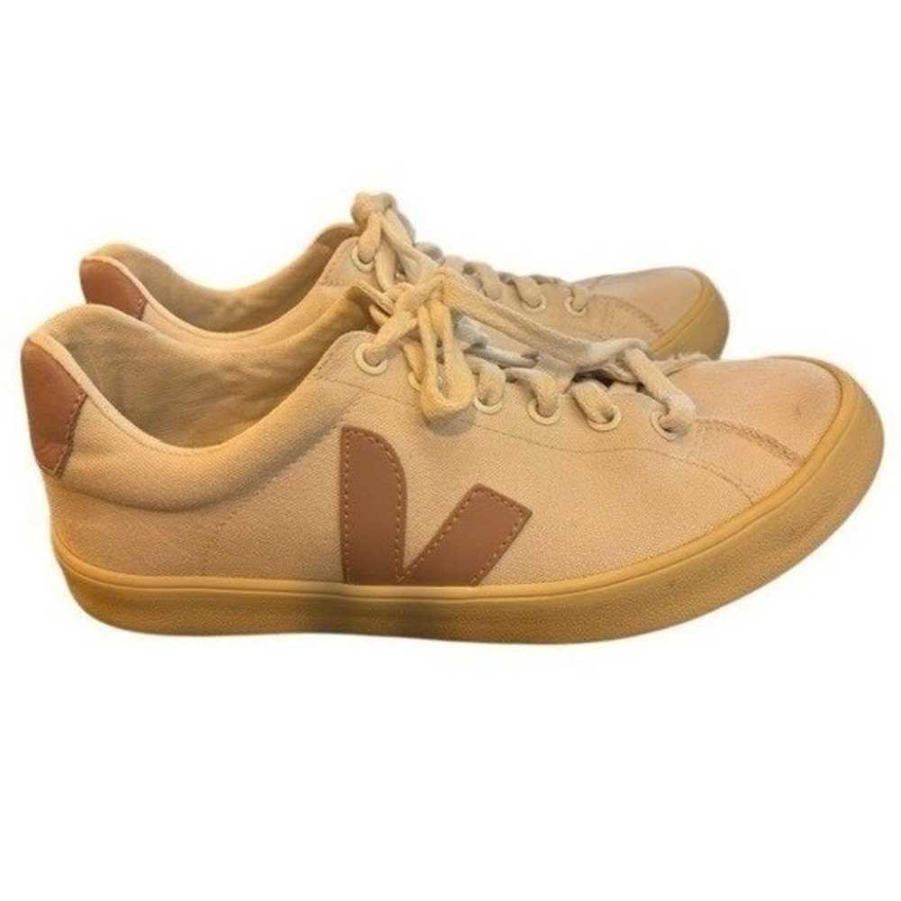 Veja Esplar Sneakers Womens 7 White Pink Canvas Good Low Top Shoes